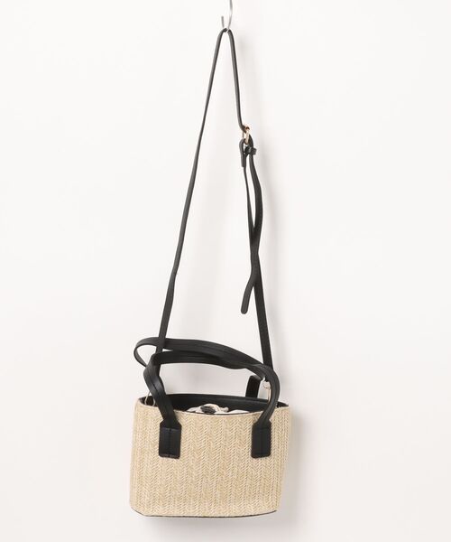 VIBGYOR(ヴィブジョー)の「Mignonjour/かご2wayバッグ M2384(かごバッグ・レディース・ブラウン/ベージュ/ブラック・FREE)」の6枚目の写真