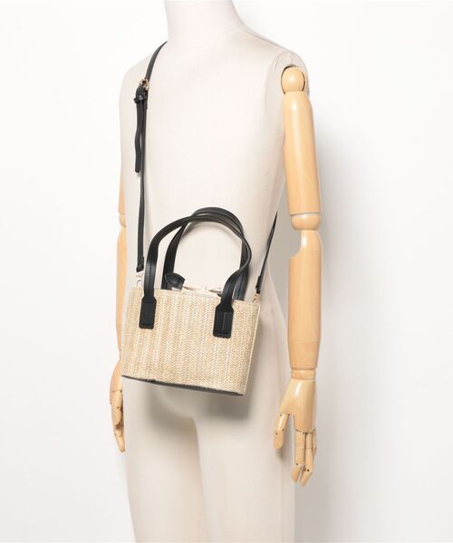 VIBGYOR(ヴィブジョー)の「Mignonjour/かご2wayバッグ M2384(かごバッグ・レディース・ブラウン/ベージュ/ブラック・FREE)」の16枚目の写真