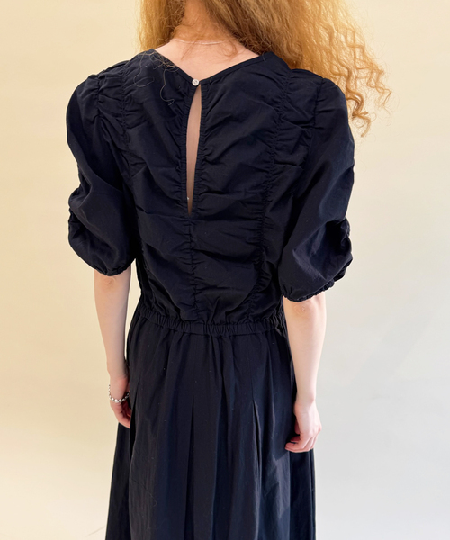 セール】【ne Quittez pas / ヌキテパ】COTTON DOBBY CHECK SHIRRI