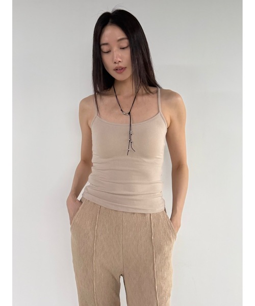 Didot.showroom（ディドット ショールーム）の「ベーシックカップインキャミソール（キャミソール・レディース・アイボリー/ブラック/グレー/レモンイエロー/ベージュ・FREE）」の4枚目の写真