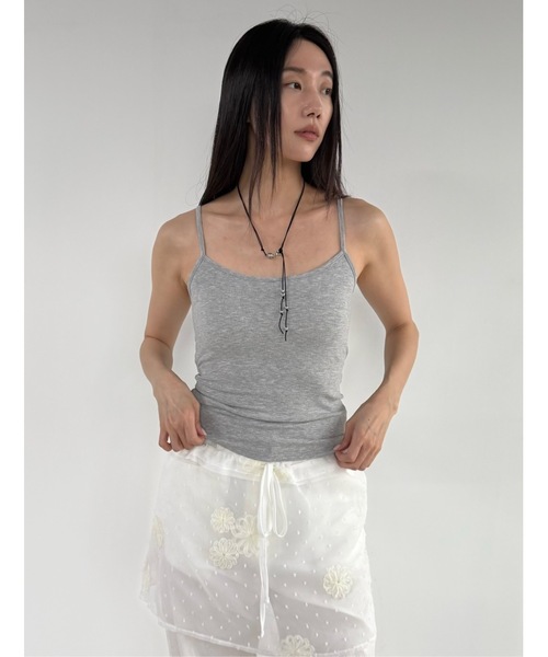 Didot.showroom（ディドット ショールーム）の「ベーシックカップインキャミソール（キャミソール・レディース・アイボリー/ブラック/グレー/レモンイエロー/ベージュ・FREE）」の3枚目の写真