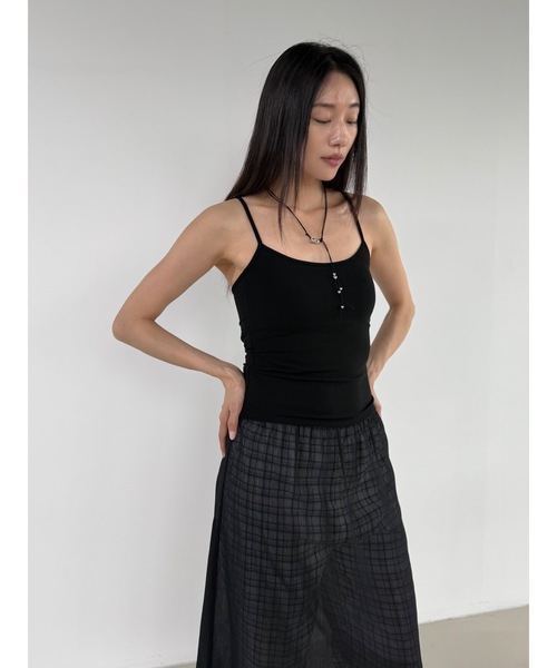 Didot.showroom（ディドット ショールーム）の「ベーシックカップインキャミソール（キャミソール・レディース・アイボリー/ブラック/グレー/レモンイエロー/ベージュ・FREE）」の13枚目の写真