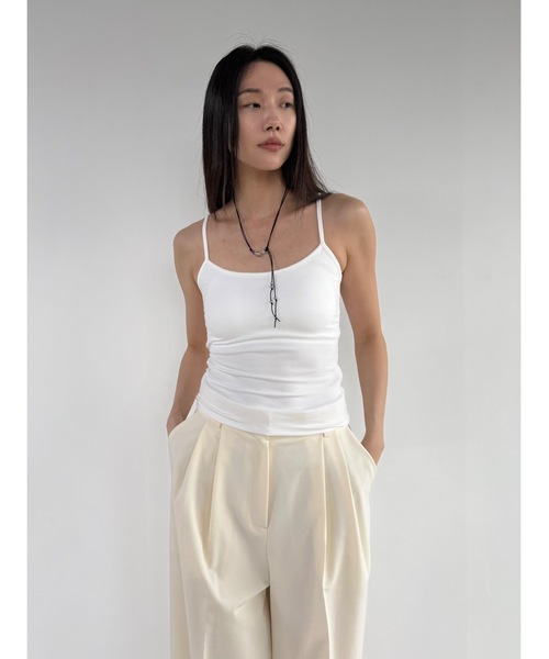 Didot.showroom（ディドット ショールーム）の「ベーシックカップインキャミソール（キャミソール・レディース・アイボリー/ブラック/グレー/レモンイエロー/ベージュ・FREE）」の6枚目の写真