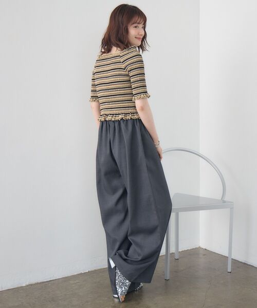 RETRO GIRL（レトロガール）の「アソートギャザーカットソー（Tシャツ/カットソー・レディース・パープル系その他/ブラウン系その他/ブラック系その他・FREE）」の7枚目の写真