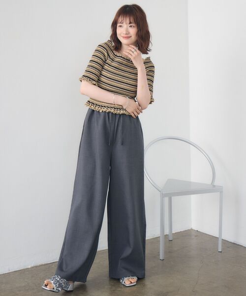 RETRO GIRL（レトロガール）の「アソートギャザーカットソー（Tシャツ/カットソー・レディース・パープル系その他/ブラウン系その他/ブラック系その他・FREE）」の6枚目の写真