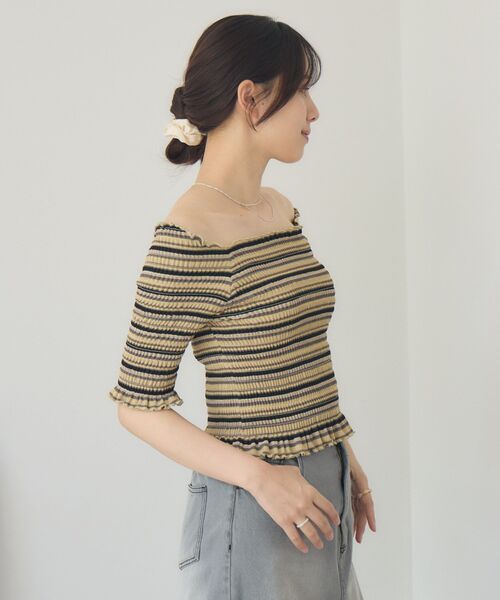 RETRO GIRL（レトロガール）の「アソートギャザーカットソー（Tシャツ/カットソー・レディース・パープル系その他/ブラウン系その他/ブラック系その他・FREE）」の10枚目の写真