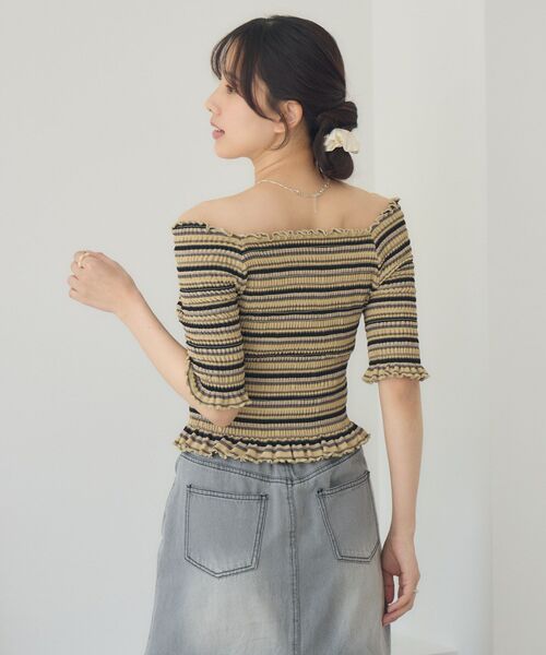 RETRO GIRL（レトロガール）の「アソートギャザーカットソー（Tシャツ/カットソー・レディース・パープル系その他/ブラウン系その他/ブラック系その他・FREE）」の12枚目の写真