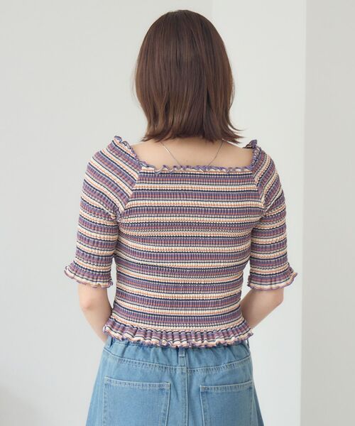 RETRO GIRL（レトロガール）の「アソートギャザーカットソー（Tシャツ/カットソー・レディース・パープル系その他/ブラウン系その他/ブラック系その他・FREE）」の21枚目の写真