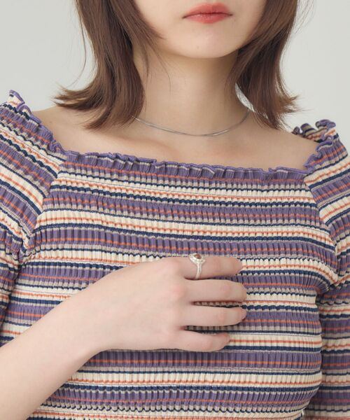 RETRO GIRL（レトロガール）の「アソートギャザーカットソー（Tシャツ/カットソー・レディース・パープル系その他/ブラウン系その他/ブラック系その他・FREE）」の22枚目の写真