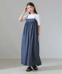 セール】【ATON/エイトン】MICRO COTTON SATIN OVERALL/マイクロ