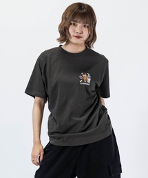 【t】〔神保町にゃんこ堂〕ワンポイント刺繍/両面プリント 半袖Tシャツ