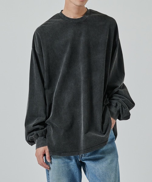 ベイシックス BASICKS Tシャツ カットソー 長袖 ロンT USED加工