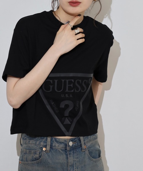 Guess(ゲス)の「GUESS ADELE CROP T-SHIRT TEEシャツ(Tシャツ/カットソー・レディース・ブラック/ライトパープル/グリーン/ピンク・S/M)」の20枚目の写真