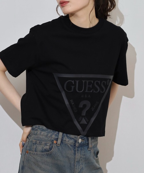 Guess(ゲス)の「GUESS ADELE CROP T-SHIRT TEEシャツ(Tシャツ/カットソー・レディース・ブラック/ライトパープル/グリーン/ピンク・S/M)」の21枚目の写真