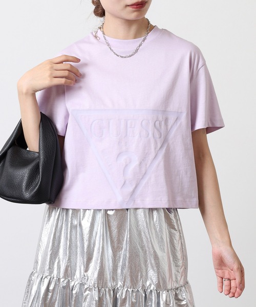 Guess(ゲス)の「GUESS ADELE CROP T-SHIRT TEEシャツ(Tシャツ/カットソー・レディース・ブラック/ライトパープル/グリーン/ピンク・S/M)」の6枚目の写真
