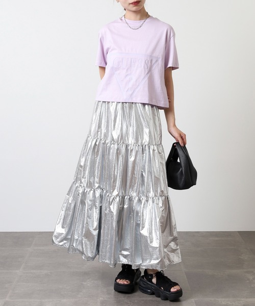 Guess(ゲス)の「GUESS ADELE CROP T-SHIRT TEEシャツ(Tシャツ/カットソー・レディース・ブラック/ライトパープル/グリーン/ピンク・S/M)」の7枚目の写真
