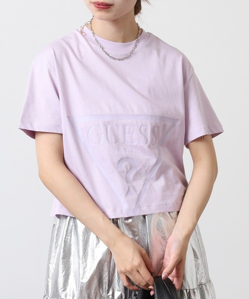 Guess(ゲス)の「GUESS ADELE CROP T-SHIRT TEEシャツ(Tシャツ/カットソー・レディース・ブラック/ライトパープル/グリーン/ピンク・S/M)」の11枚目の写真
