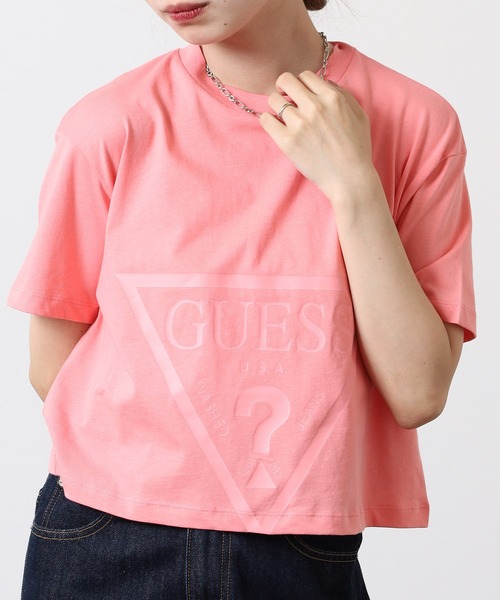 Guess(ゲス)の「GUESS ADELE CROP T-SHIRT TEEシャツ(Tシャツ/カットソー・レディース・ブラック/ライトパープル/グリーン/ピンク・S/M)」の12枚目の写真