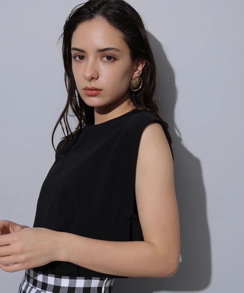 Arpege story(アルページュストーリー)の「ウ゛ィンテージタックT(Tシャツ/カットソー・レディース・ホワイト/ブラック/グレイッシュベージュ/グレー・2)」の7枚目の写真