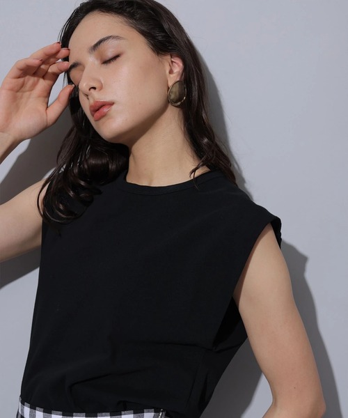 Arpege story(アルページュストーリー)の「ウ゛ィンテージタックT(Tシャツ/カットソー・レディース・ホワイト/ブラック/グレイッシュベージュ/グレー・2)」の8枚目の写真