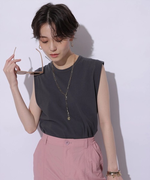 Arpege story(アルページュストーリー)の「ウ゛ィンテージタックT(Tシャツ/カットソー・レディース・ホワイト/ブラック/グレイッシュベージュ/グレー・2)」の10枚目の写真