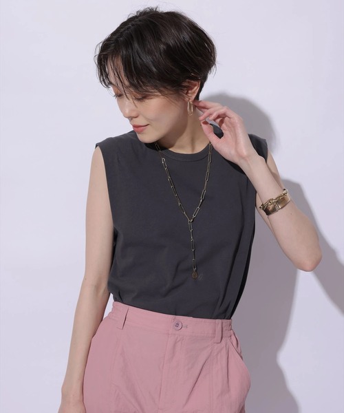 Arpege story(アルページュストーリー)の「ウ゛ィンテージタックT(Tシャツ/カットソー・レディース・ホワイト/ブラック/グレイッシュベージュ/グレー・2)」の11枚目の写真