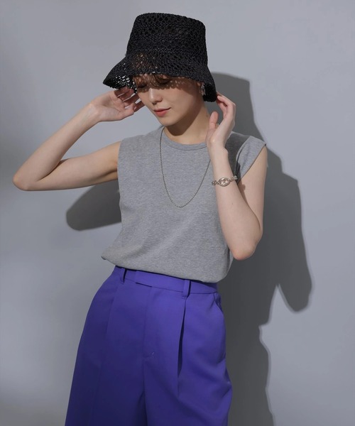 Arpege story(アルページュストーリー)の「ウ゛ィンテージタックT(Tシャツ/カットソー・レディース・ホワイト/ブラック/グレイッシュベージュ/グレー・2)」の13枚目の写真