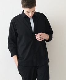 Blue Standard （ブルースタンダード）の「【Blue Standard:ブルースタンダード】エアースルーテック 快適メッシュ7分袖レギュラーカラーシャツ 通気性 吸水速乾 全方向ストレッチ クールビス オフィスカジュアル（シャツ/ブラウス・レディース）」