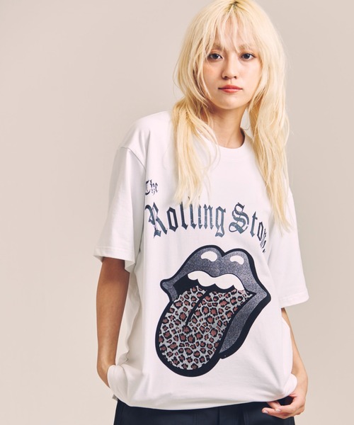JACKROSE（ジャックローズ）の「B-TRS-Lips&Tongue　アニマル/SSTEE（Tシャツ/カットソー・メンズ・ホワイト/チャコール・M/L）」の2枚目の写真
