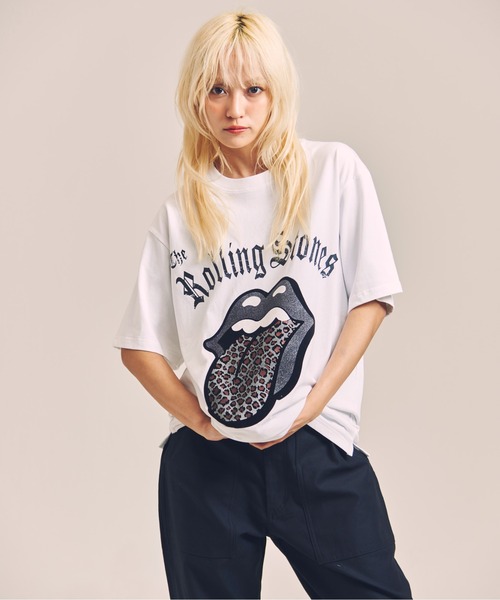 JACKROSE（ジャックローズ）の「B-TRS-Lips&Tongue　アニマル/SSTEE（Tシャツ/カットソー・メンズ・ホワイト/チャコール・M/L）」の9枚目の写真