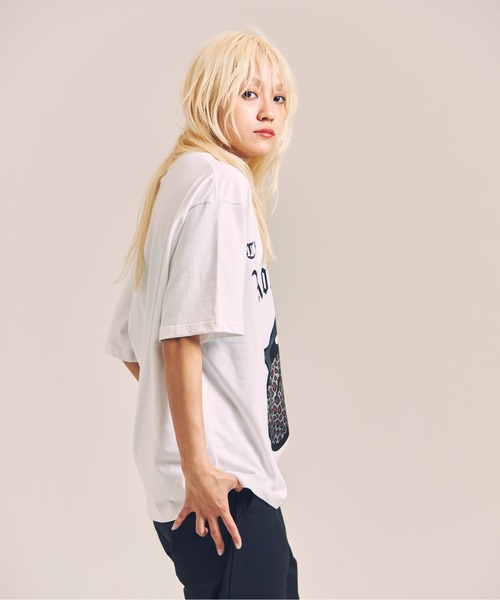 JACKROSE（ジャックローズ）の「B-TRS-Lips&Tongue　アニマル/SSTEE（Tシャツ/カットソー・メンズ・ホワイト/チャコール・M/L）」の11枚目の写真