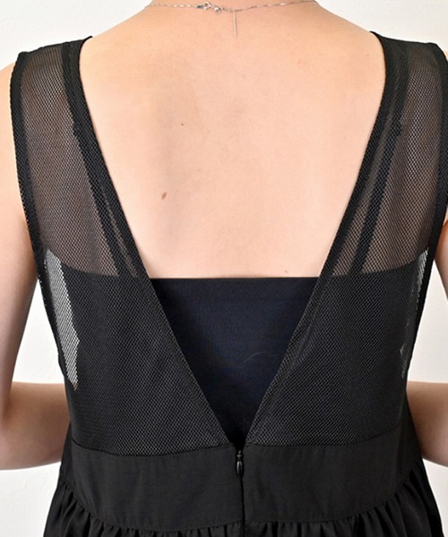 STYLEBLOCK（スタイルブロック）の「バックメッシュワンピース（ワンピース・レディース・ブラック・M）」の4枚目の写真