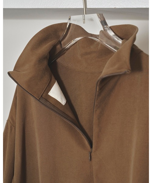 美品 todayful Peachskin Turtle Blouse ブラウン Peachskin Turtle Blouse（Tシャツ/カットソー）｜TODAYFUL（トゥデイ