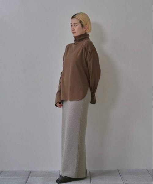 美品 todayful Peachskin Turtle Blouse ブラウン Peachskin Turtle Blouse（Tシャツ/カットソー）｜TODAYFUL（トゥデイ