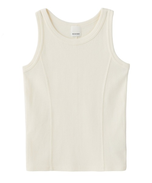 ROSE BUD（ローズバッド）の「BASIC TANKTOP（タンクトップ・レディース・ブラック/ベージュ/ホワイト/バーガンディー・ONE SIZE）」の5枚目の写真