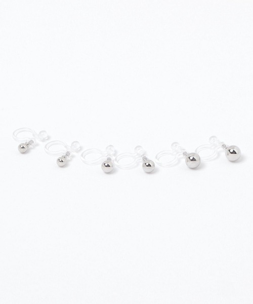 LAKOLE（ラコレ）の「ラウンドボールノンホールピアス6点セット / 497819（ピアス（両耳用）・レディース・その他1/その他2/ホワイト・FREE）」の2枚目の写真