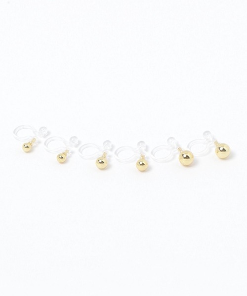 LAKOLE（ラコレ）の「ラウンドボールノンホールピアス6点セット / 497819（ピアス（両耳用）・レディース・その他1/その他2/ホワイト・FREE）」の3枚目の写真