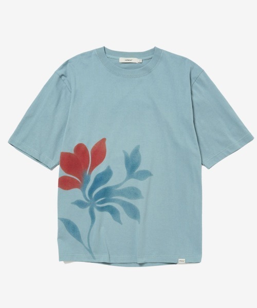 rehacer(レアセル)の「rehacer : Petal Haze Relax Fit T-shirt / ペタルヘイズ リラックス フィットTシャツ(Tシャツ/カットソー・メンズ・ブルー/ホワイト/スミクロ・LARGE/X-LARGE/SMALL/MEDIUM)」の9枚目の写真