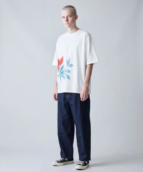 rehacer(レアセル)の「rehacer : Petal Haze Relax Fit T-shirt / ペタルヘイズ リラックス フィットTシャツ(Tシャツ/カットソー・メンズ・ブルー/ホワイト/スミクロ・LARGE/X-LARGE/SMALL/MEDIUM)」の15枚目の写真