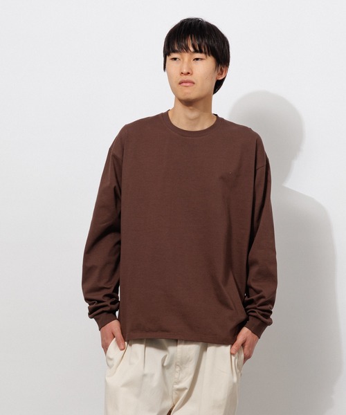 Knuu(ヌウ)の「9.5oz Heavy Long Sleeve T-Shirt(Tシャツ/カットソー・メンズ・ブラック/ホワイト/ネイビー/ブラウン/ダークネイビー・SMALL/X-SMALL/XX-LARGE/X-LARGE/LARGE/MEDIUM)」の3枚目の写真