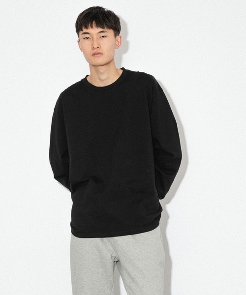 Knuu(ヌウ)の「9.5oz Heavy Long Sleeve T-Shirt(Tシャツ/カットソー・メンズ・ブラック/ホワイト/ネイビー/ブラウン/ダークネイビー・SMALL/X-SMALL/XX-LARGE/X-LARGE/LARGE/MEDIUM)」の2枚目の写真