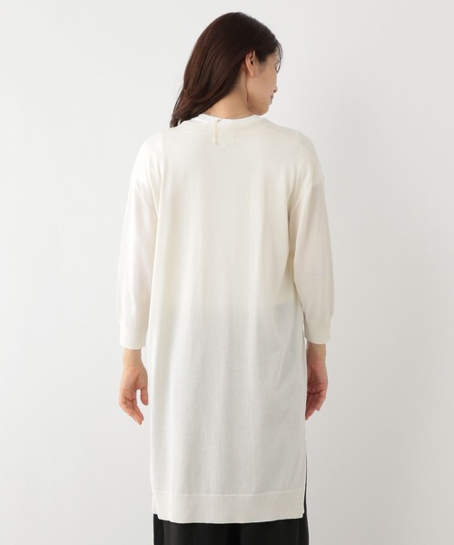 FOUND GOOD（ファウンドグッド）の「シアーロングCD/LS（カーディガン/ボレロ・レディース・ベージュ/アイボリー/ブラック/パープル系2・S/L/M）」の14枚目の写真