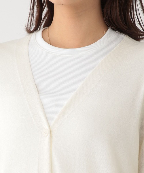 FOUND GOOD（ファウンドグッド）の「シアーロングCD/LS（カーディガン/ボレロ・レディース・ベージュ/アイボリー/ブラック/パープル系2・S/L/M）」の15枚目の写真