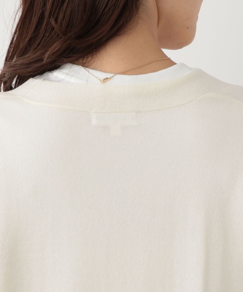 FOUND GOOD（ファウンドグッド）の「シアーロングCD/LS（カーディガン/ボレロ・レディース・ベージュ/アイボリー/ブラック/パープル系2・S/L/M）」の6枚目の写真