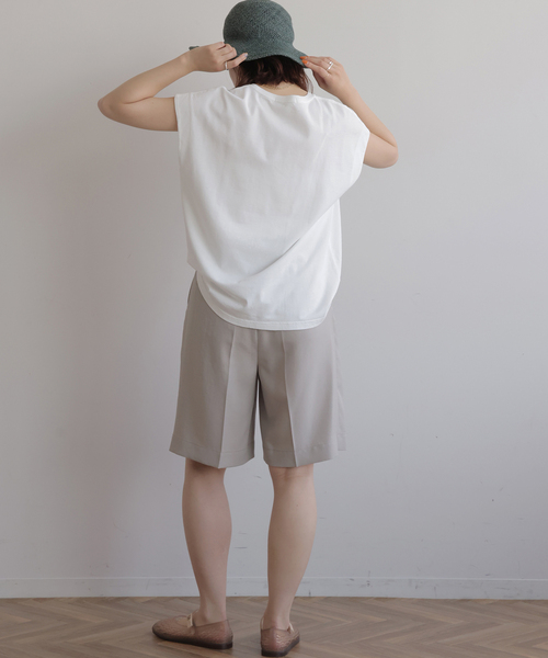 JOURNAL STANDARD relume(ジャーナルスタンダード レリューム)の「フレンチスリーブロゴTシャツ(Tシャツ/カットソー・レディース・ホワイト/チャコールグレー・FREE)」の4枚目の写真