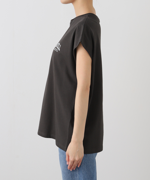 JOURNAL STANDARD relume(ジャーナルスタンダード レリューム)の「フレンチスリーブロゴTシャツ(Tシャツ/カットソー・レディース・ホワイト/チャコールグレー・FREE)」の9枚目の写真