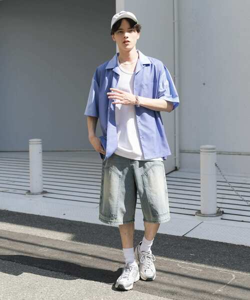 SENSE OF PLACE by URBAN RESEARCH（センスオブプレイスバイアーバンリサーチ）の「バイカラーオープンカラーショートスリーブシャツ（シャツ/ブラウス・メンズ・ブラウン/ライトブルー/チャコールグレー・MEDIUM/LARGE）」の22枚目の写真