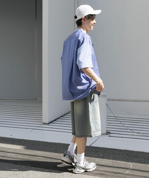 SENSE OF PLACE by URBAN RESEARCH（センスオブプレイスバイアーバンリサーチ）の「バイカラーオープンカラーショートスリーブシャツ（シャツ/ブラウス・メンズ・ブラウン/ライトブルー/チャコールグレー・MEDIUM/LARGE）」の20枚目の写真