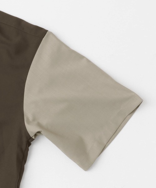 SENSE OF PLACE by URBAN RESEARCH（センスオブプレイスバイアーバンリサーチ）の「バイカラーオープンカラーショートスリーブシャツ（シャツ/ブラウス・メンズ・ブラウン/ライトブルー/チャコールグレー・MEDIUM/LARGE）」の6枚目の写真