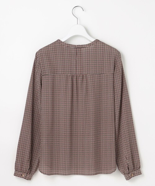 J.PRESS Ladies（J.プレス レディス）の「デシンハウンドトゥースプリント ブラウス（シャツ/ブラウス・レディース・ネイビー系3/ブラウン系3・XS）」の10枚目の写真